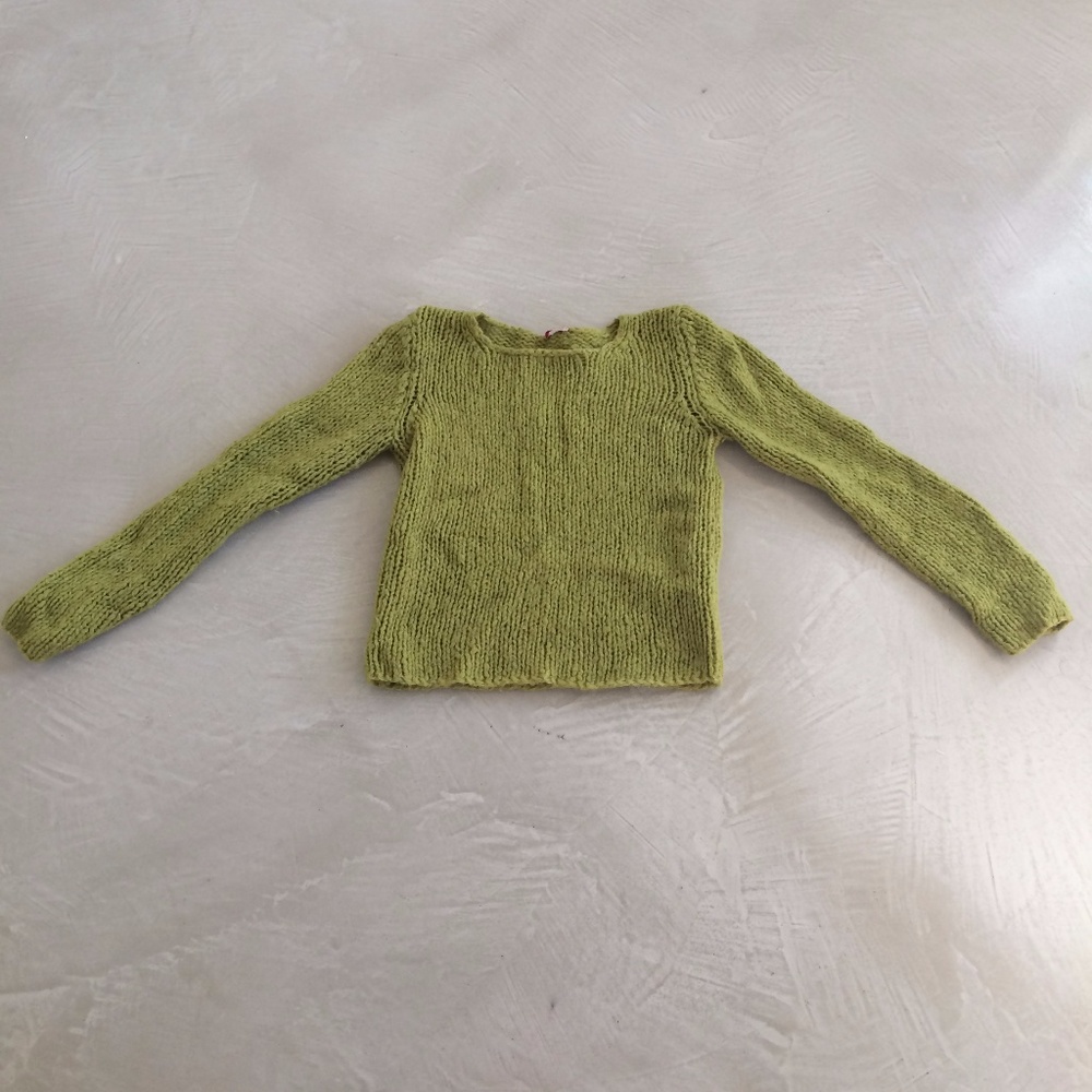 BLUE KEY LIME GREEN WOOL SWEATER SIZE S
